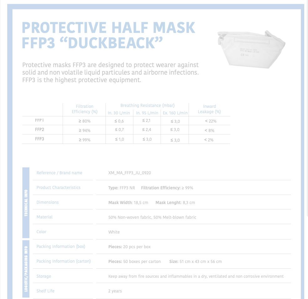 FFP3 duckbeack 